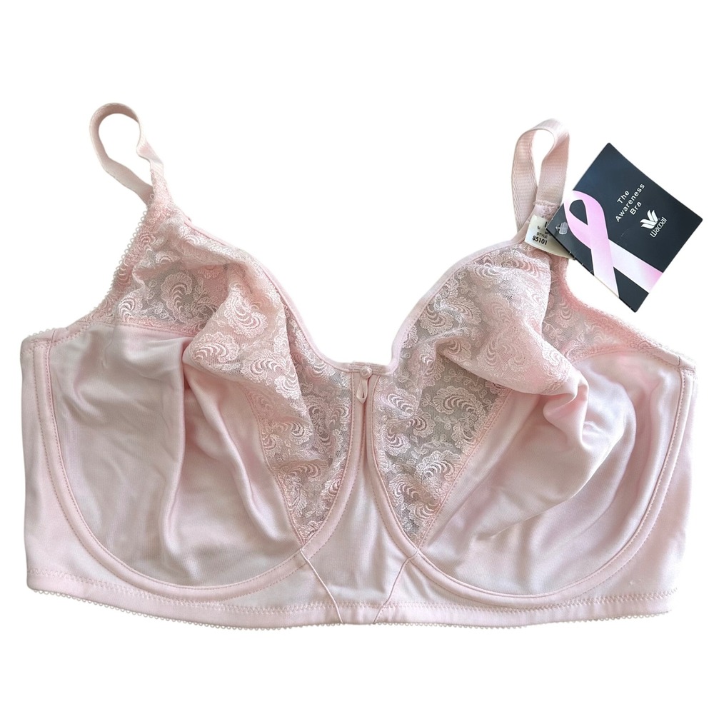 Wacoal The Awareness Bra Women 40DDD Pink Lace Full Coverage Underwire NWT